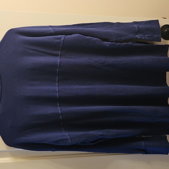 🌟 OFFLINE by Aerie WOW! Waffle Henley Tee | Navy Blue L - Picture 5 of 7